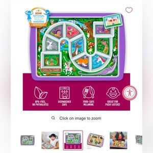 Fred & Friends Kids Dinner Winner Enchanted Forest Plate